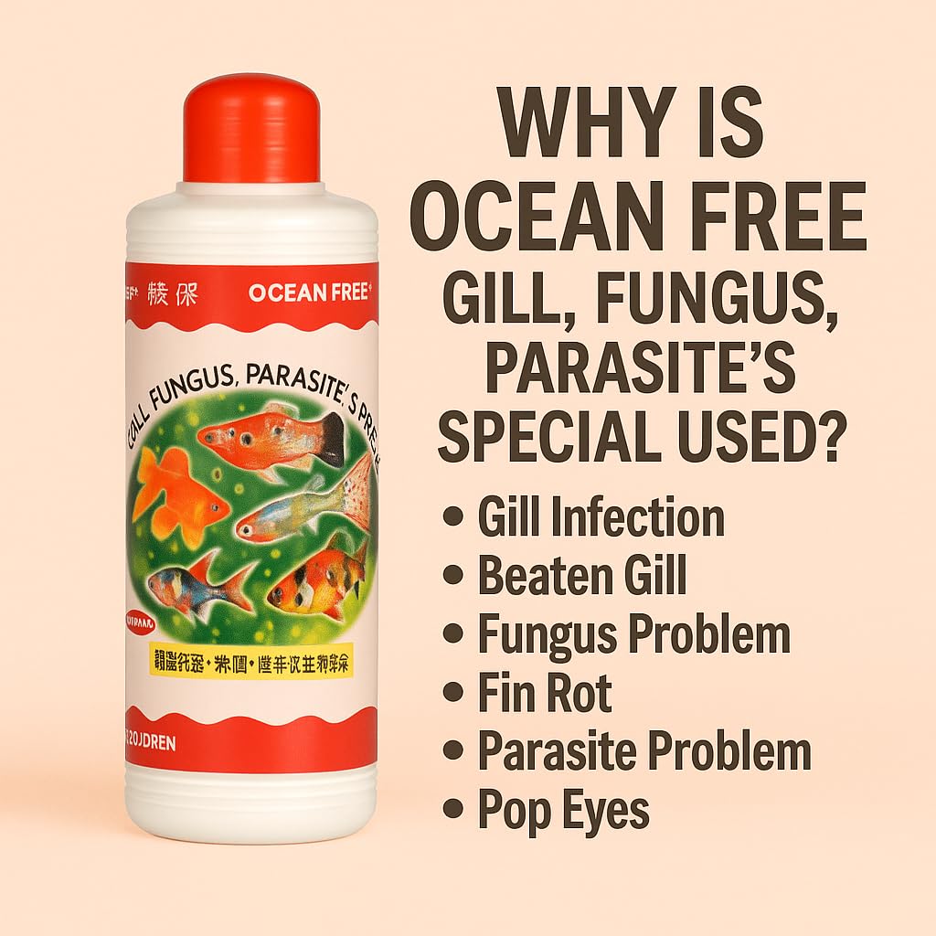 Ocean Free 240Ml Gill Fungus Special | Fast-Acting Treatment for Freshwater & Saltwater Fish | Safe for Plants