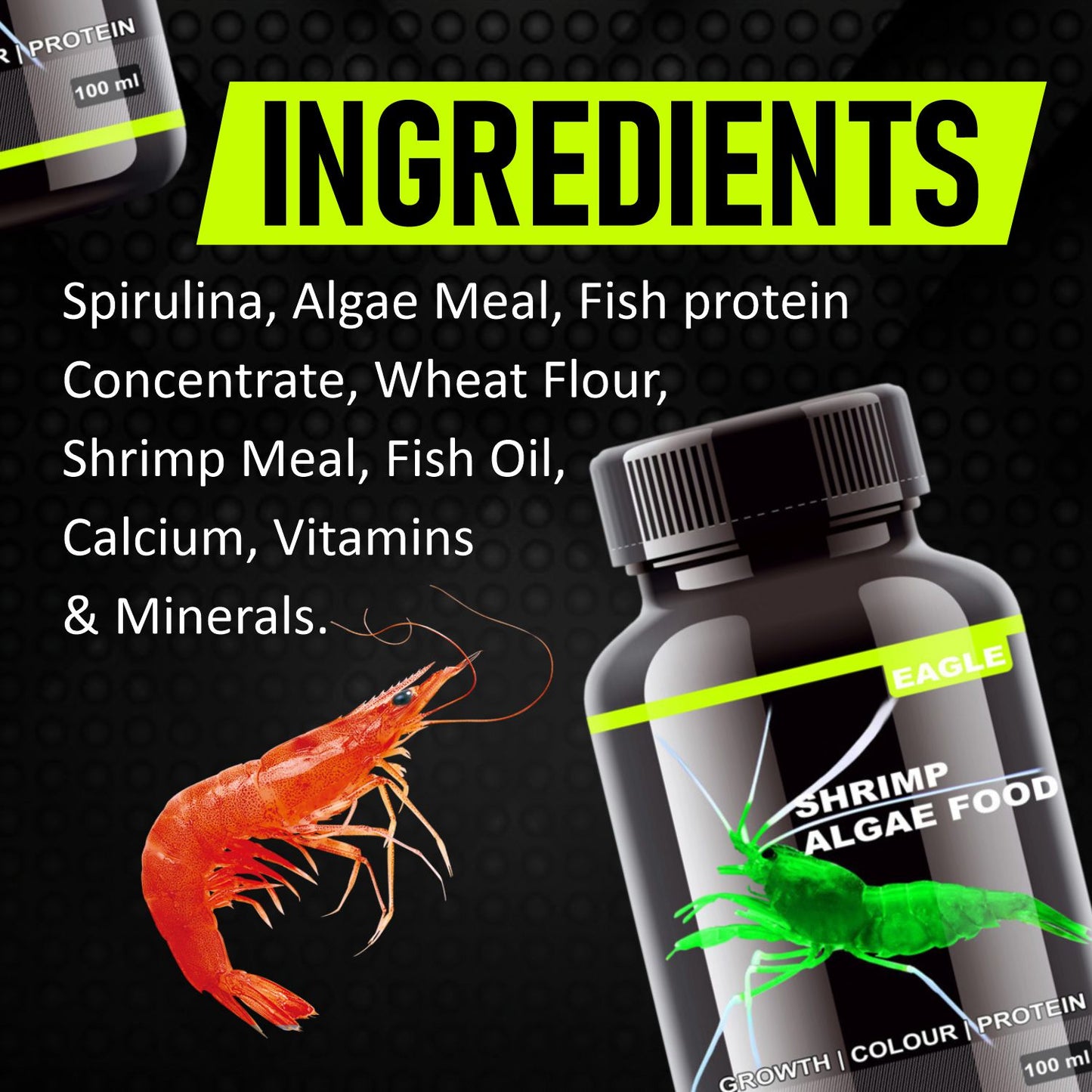 Eagle Shrimp Algae Food  100ML | Growth | Colour | Protein