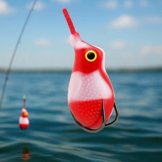 PetzLifeWorld Realistic Soft Frog Fishing Lure 1pc – Topwater Floating Frog Bait with Double Hooks – Weedless Design for Bass, Snakehead, Pike – Life-Like Action | Random Colour