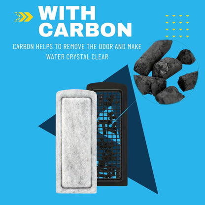 Sobo Hang On Filter Spare Filter Pad | Carbon Fiber Aquarium Filter Replacement Pad | Mechanical & Chemical Filtration for Freshwater & Saltwater Tanks (408H - 3 Pcs)