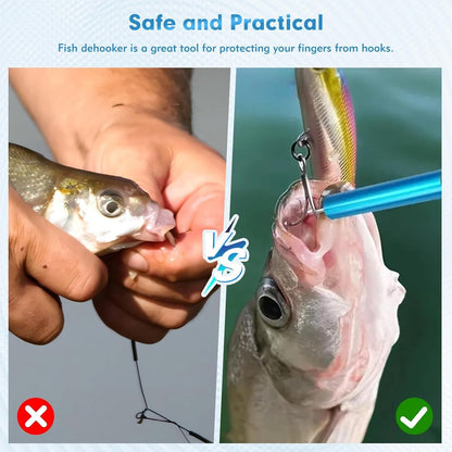 VAYINATO® T-Shaped Quick & Painless Fish Hook Remover Tool | Ergonomic Handle, Durable Plastic & Metal Construction for Safe & Efficient Hook Removal on Catch-and-Release