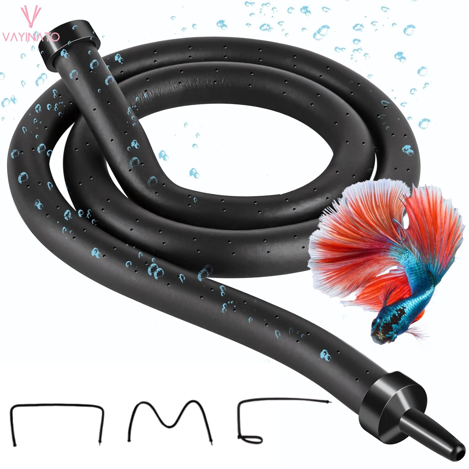 Petzlifeworld Aquarium Bubble Rubber Tube Diffuser Strip for Aquarium ...