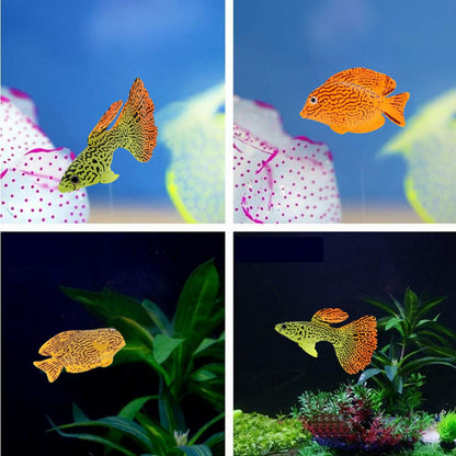 PetzLifeworld 2 Pcs Silicon Floating Simulating Fake Fish for Aquarium Fish Tank Decorations