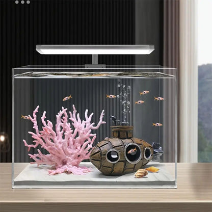 PetzLifeWorld Vintage Resin Submarine Wreck Aquarium Decoration – Rustic Sunken Ship Decor with Realistic Textures & Multiple Openings for Fish Hiding, Durable Non-Toxic Resin