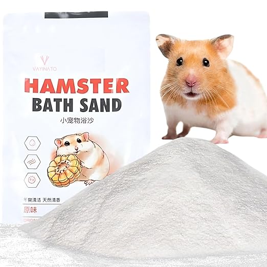 Petzlifeworld 1Kg Dust-Free Natural Flavour Bath Sand for Hamster Odor-Control Grooming Sand for Hamsters, Guinea Pigs, Gerbils & Chinchillas | Clean, Safe & Mess-Free Bathing