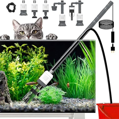 Yee Automatic Aquarium Water Changer Electric Gravel Cleaner | 7-in-1 Fish Tank Vacuum Cleaner with 15KPA Strong Suction, Sand Washer, Water Pump for Aquarium Cleaning