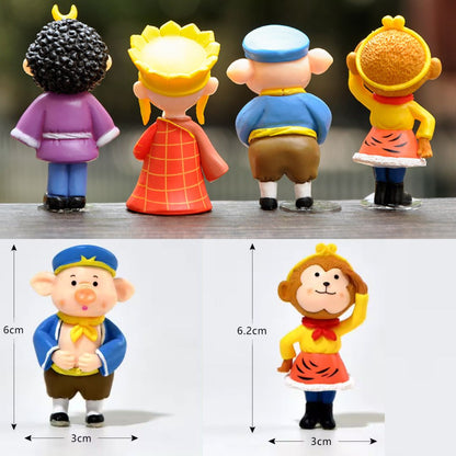 Petzlifeworld 4pcs Set of Monkey King Figurines Journey to The West Ornaments Wukong Pilgrimage to The West Figurine Wukong