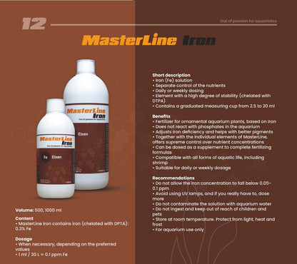 Masterline Iron (Fe) based solution 500 ML – PetzLifeWorld