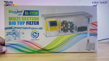 Petzlifeworld Multifunctional External Wall-Mounted Waterfall Aquarium Filter with Bio Wheel