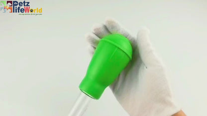 Nepall NYN-002 Manual Small Fish Tank Suction Water Changer, Dropper Pipette Turkey Baster Fish Waste Remover, Aquarium Gravel Cleaning Straw Aquarium Tool, 45ML