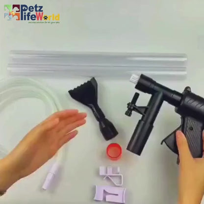 Petzlifeworld 3 In 1 Aquarium Gravel Cleaner Water Changer With Glass Algae Scrapper Suitable For Aquarium Height 92Cm(Gun Type Ql-09G)