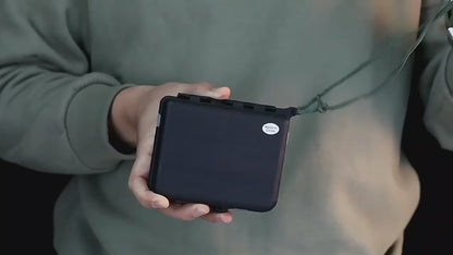 petzlifeworld Mini  and small Portable Fishing Tackle Box, 1pc Black Multi-Compartment Organizer with Lockable Lid & Design, Durable Lure Storage Case for Hooks, Rigs & Fishing Gear, Ideal for Anglers & Outdoor Use