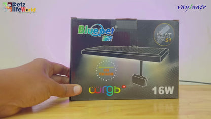 Bluepet Flat Nano S4 16W WRGB LED Aquarium Light | Clip-On Plant Grow Light with 360° Adjustable Head for Nano & Small Fish Tanks