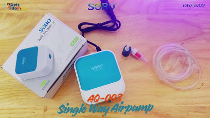 SOBO Super Silent Aquarium Air Pump AQ-003 | 3W Single Outlet Oxygen Pump | 3L/min Output | Includes 1M Air Tube & Air Stone