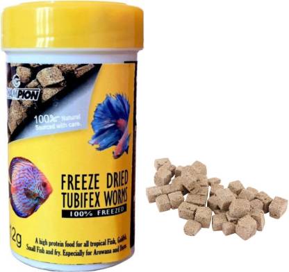 Champion Freeze Dried Tubifex Worms 12G |High Protein Food For all Tropical Fish - PetzLifeWorld