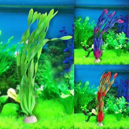 PetzLifeWorld 12 Inch Spiral Valisnaria Plastic Aquarium Plants For Decoration Pack of 2 Bunch Aquarium Plant Anchor  ({Plant Anchors2)