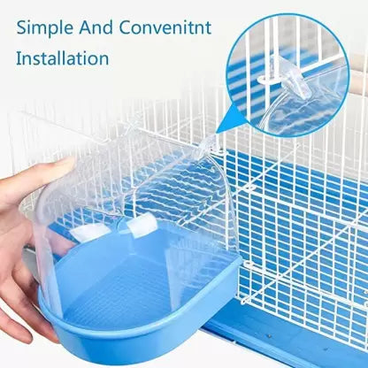 Petzlifeworld Birds Bath Tub for Birds Cage Small Birds Bathing Box Regular Bird Bath  (Plastic)