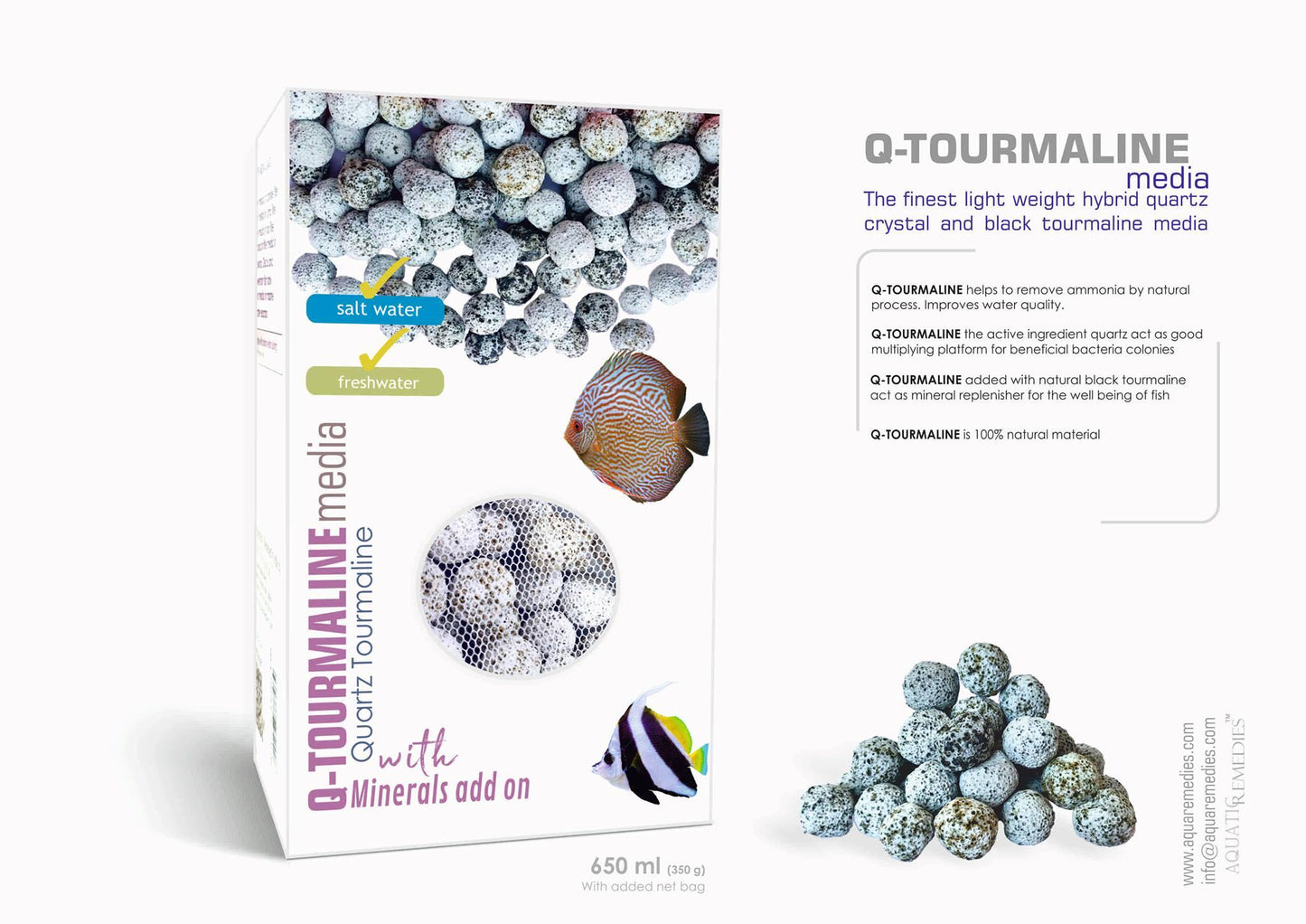 Aquatic Remedies Q-Tourmaline Media 350G - PetzLifeWorld