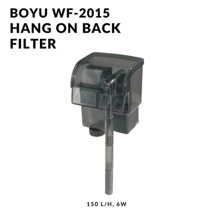 Boyu WF-2015 Water Fall Style Aquarium Hang On Filter | Power : 6W | Output : 150L/H