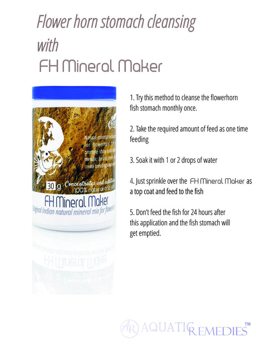 Aquatic Remedies FH Mineral Maker, 30g | Original Indian natural mineral mix for flowerhorn