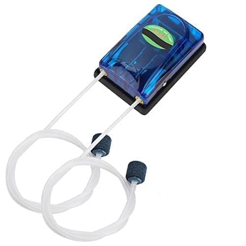 RS Electrical RS-628A Aquarium Tank Aerator Super Silent Oxygen air Pump with 3 Meter Air Tube & 2 Air Stone| Power: 5w | Flow : 3.5L/Min