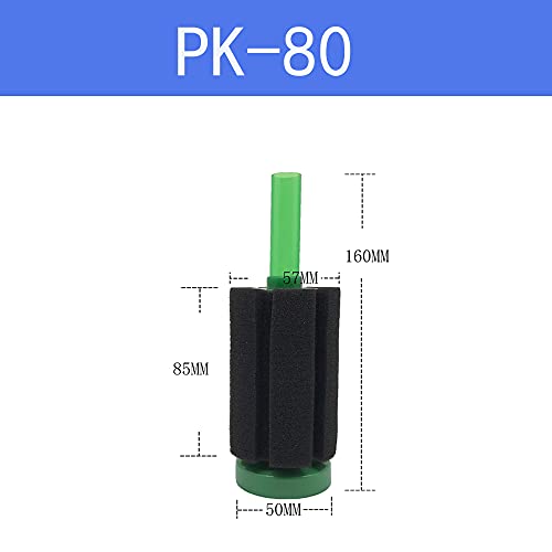 PK-80 Aquarium Black with Green PK Series Bio Sponge Filter for Aquarium Fish Tank (Medium Sponge))