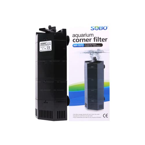 Sobo Aquarium Corner Internal Filter (WP-707C | 12W | 650 L/H)
