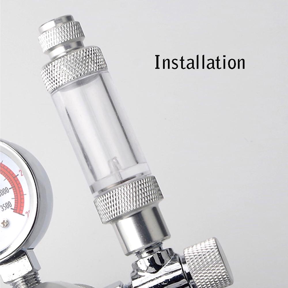 Metal Bubble Counter for Aquarium Co2 Regulator 2 In 1 Single Head With NRV - PetzLifeWorld