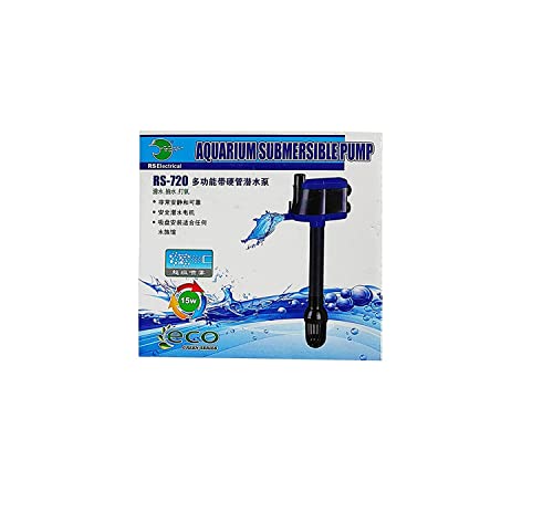 RS Electrical RS-720 Aquarium Energy Saving Submersible Pump | Power: 15W | Flow:1000L/H | Suits Upto 2Ft Tank)