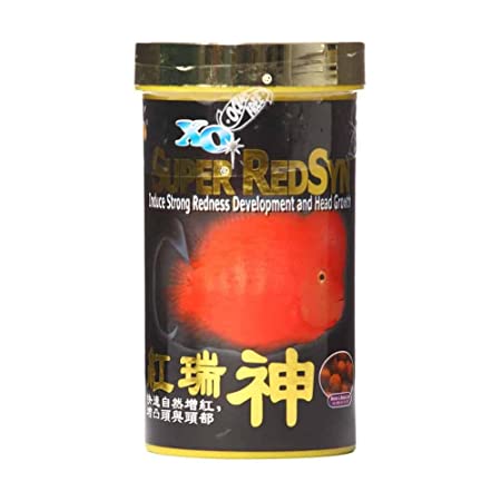 Ocean Free XO Super Redsyn (Original) Fish Food, 100G/280ML | Induce Strong Redness Development and Head Growth for Flowerhorn, Cichild, etc.