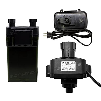 Rs Electrical RS - 920 External Hang on Back Cannister Filter Multiple Stage Filtration (Suits Upto 2Ft Tank) | Power: 6W | Flow: 500 L/Hr