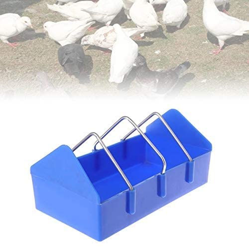 Petzlifeworld Small Poultry Plastic Food Tray(21 cm) for Pigeon, Chicken & Pets Garden Outdoor Use, Ground Bird Feeder (Blue)