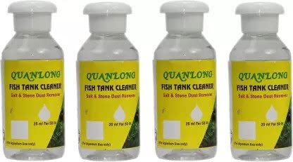 Quanlong Fish Tank Cleaner, 20ML | Salt & Stone Dust Remover for Aquarium Fish Tank (Pack of 2)