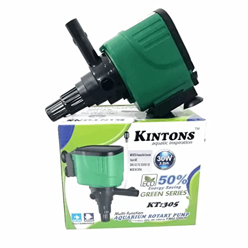 Kintons KT:305 ECO Green Series Multi-Function Aquarium Rotary Pump | Power : 30W | Output : 3200 L/H