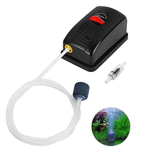 RS Electrical RS-180 Aquarium Super Silent Oxygen Air Pump with 2 Meter Tube,1 Air Stone, 1 Check Valve