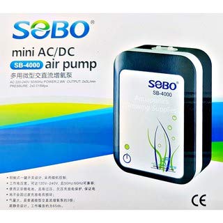 SOBO SB-4000 AC / DC Air Pump Silent Rechargeable Oxygen Pump for Fishing Aquarium Fish Tank