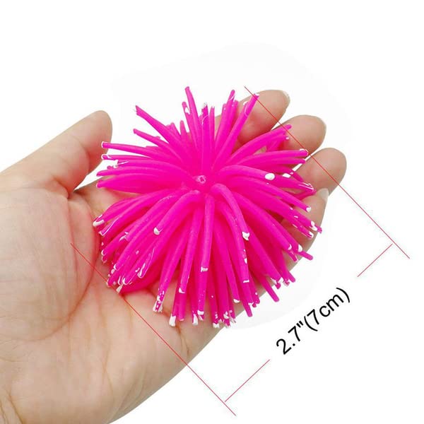 Petzlifeworld Aquarium Underwater Silicone Simulation Artificial Fake Anemone Ornament Fish Tank Decoration Plant (Random Color)