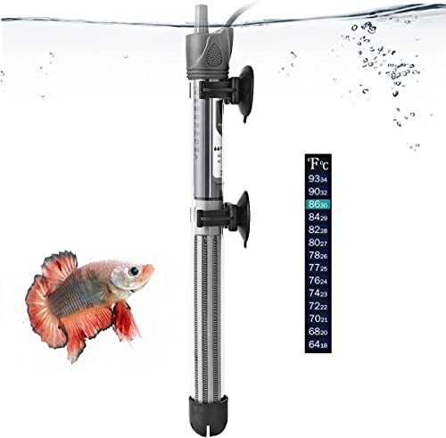 Bluepet 50W Imported Aquarium Fish Tank Glass Heater with Free Thermometer | IP 68 Water Proof | Blast Proof