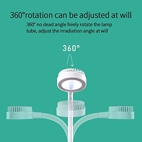 PetzLifeWorld Cube One Mini Nano White Clip On Back Planted Aquarium Fish Tank Light with USB Plug | 5W | 7000-8000K | Waterproof | 360 Flexible | Aluminium Body