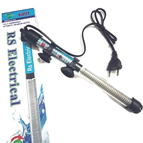 RS Electrical 200 Watt Submersible Aquarium Immersion Glass Heater Tank with Auto on/Off Thermostat