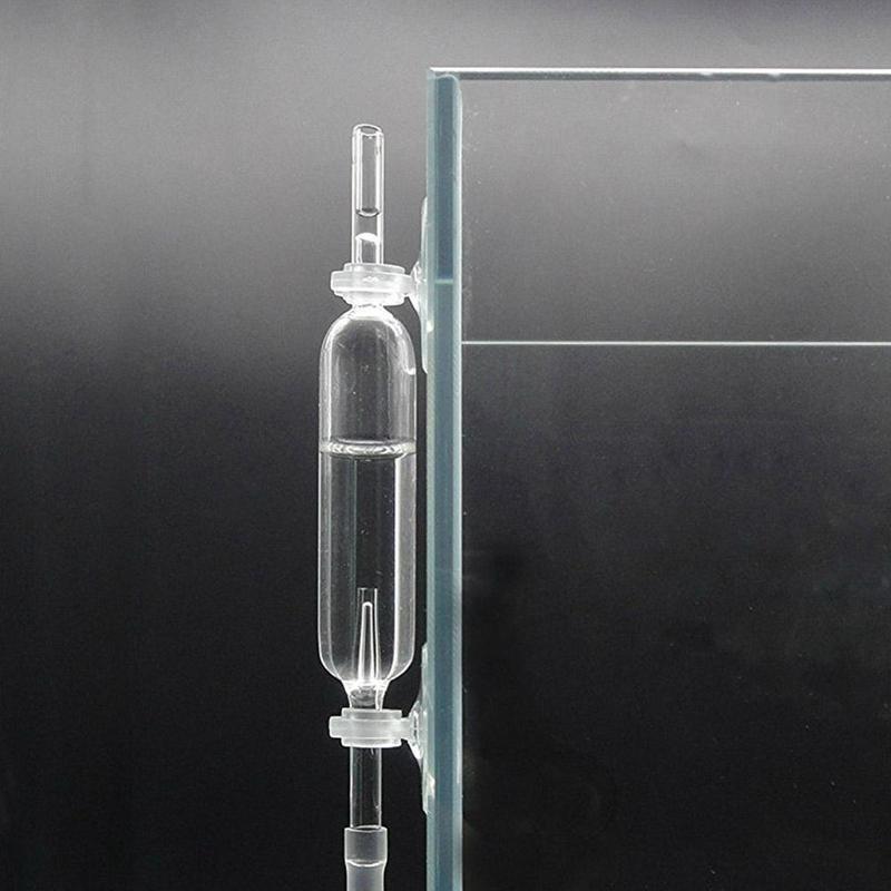 Planted Aquarium Glass Co2Bubble Counter With Sucker , Check Valve and Free 2 Meter Co2 Tube