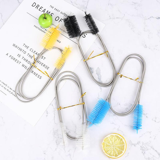 Aquarium Stainless Steel Double Side Lily Pipe Cleaner Brush Can be used for Cleaning Cannister Filter Tube - PetzLifeWorld