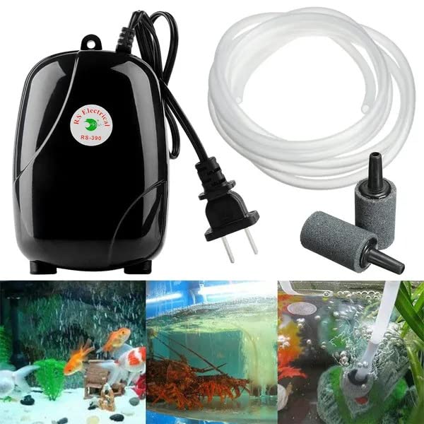 RS Electrical RS-390 Aquarium Two Way Air Pump | Power: 5w | Flow: 3.5L/min