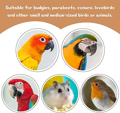 PetzLifeworld Natural Wood Stand Platform Cage Chew Toy for Small Animals Parrot Parakeet Conure Cockatiel Budgie Gerbil Rat Mouse (Pack of 2)