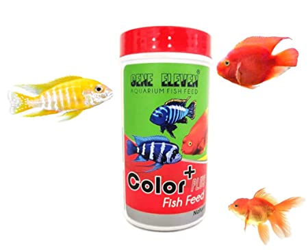 Aquatic Remedies Gene Eleven Colour Plus Fish Food, 100G | Natural Multi-Color Enhancing Fish Feed