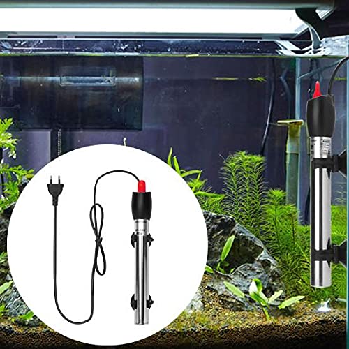 RS Electricals Break Proof Stainless Steel Rod Aquarium Fish Tank Heater with Free Sticker Thermometer (300 Watts Suitable for 4 Feet Tank)