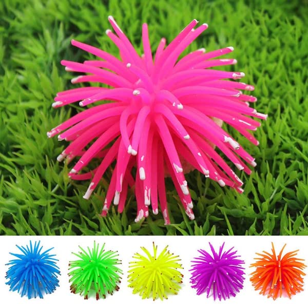 Petzlifeworld Aquarium Underwater Silicone Simulation Artificial Fake Anemone Ornament Fish Tank Decoration Plant (Random Color)
