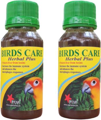 StarFarms Birds Care Herbal Plus Natural Immune Booster and Growth Promoter 60 ML - Pack of 2 - PetzLifeWorld