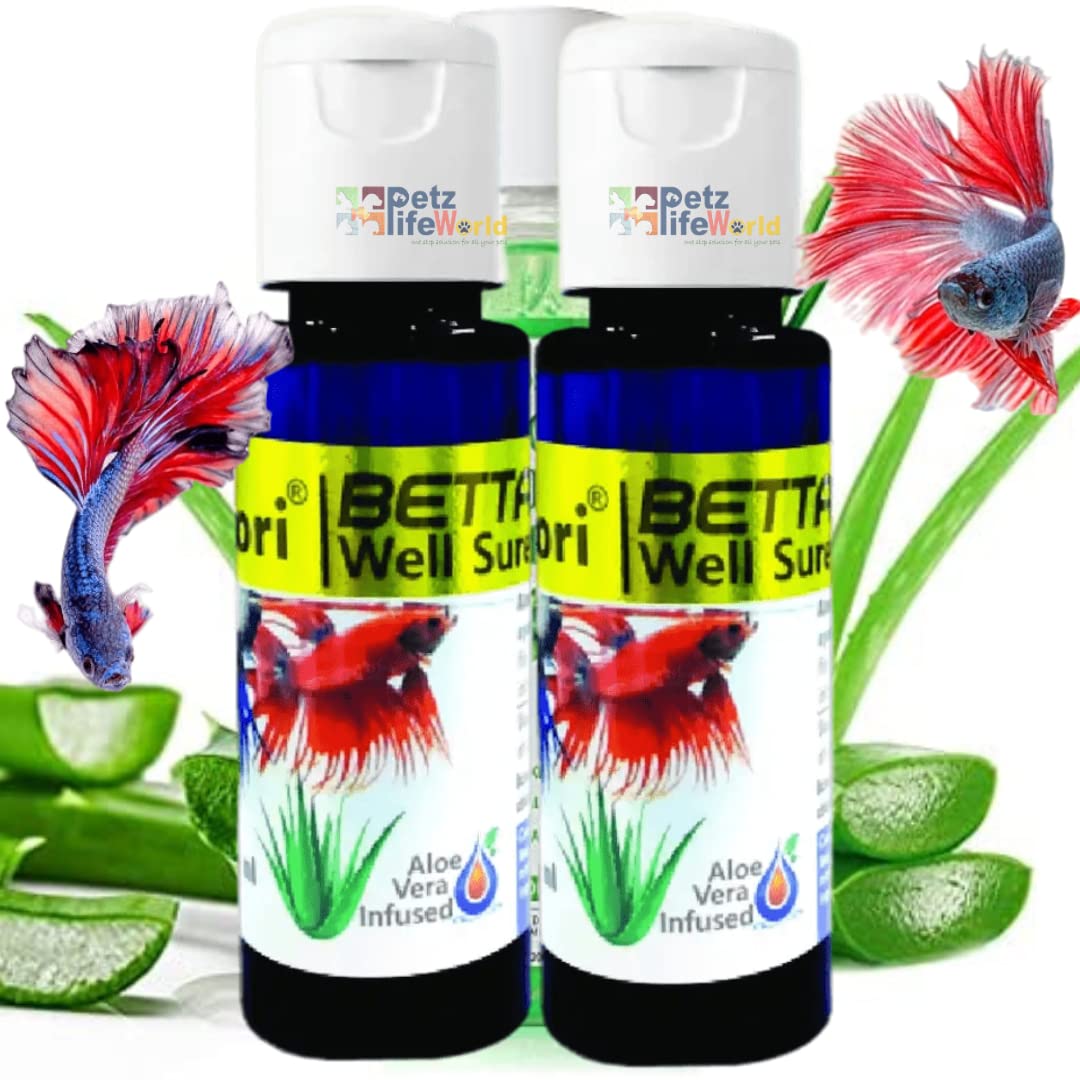 Aquatic Remedies Stori Betta Well Sure | Aloe Vera Infused All in One Complete Solution for Betta Fish Health Related Issue Like FinRot, External Wounds and Dropsy (30ML* Pack of 1) - 30ML