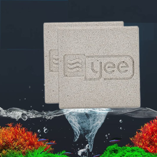 Yee Nano Bio Block Ceramic Brick Filter Media for Marine and Fresh Water Aquarium Fish Tank (10 * 10 * 2 cm) Pack of 2 Nos